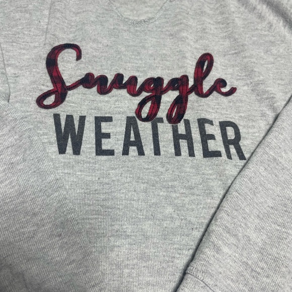 Lane Bryant Plus Size Gray Hoodie Sweatshirt “Snuggle weather “ size 18/20 - Picture 3 of 10